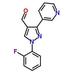 1-(2-FLUOROPHENYL)-3-(PYRIDIN-3-YL)-1H-PYRAZOLE-4-CARBALDEHYDE Structure