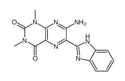 7-amino-6-(1H-benzimidazol-2-yl)-1,3-dimethylpteridine-2,4-dione结构式