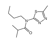 N-butyl-2-methyl-N-(5-methyl-1,3,4-thiadiazol-2-yl)propanamide结构式