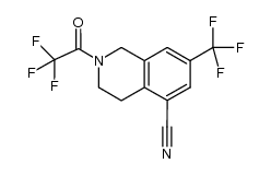 2-(2,2,2-trifluoroacetyl)-7-(trifluoromethyl)-1,2,3,4-tetrahydroisoquinoline-5-carbonitrile Structure