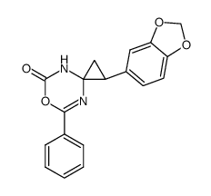 1-Benzo[1,3]dioxol-5-yl-7-phenyl-6-oxa-4,8-diaza-spiro[2.5]oct-7-en-5-one结构式