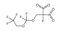 2-[difluoro(2,2,2-trifluoroethoxy)methoxy]-1-fluoro-1,1-dinitroethane Structure