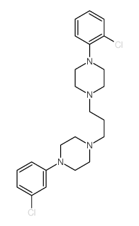 1-(2-chlorophenyl)-4-[3-[4-(3-chlorophenyl)piperazin-1-yl]propyl]piperazine structure