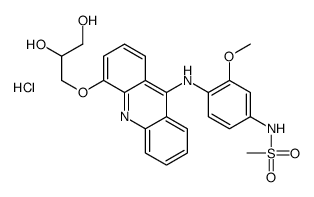 N-[4-[[4-(2,3-dihydroxypropoxy)acridin-9-yl]amino]-3-methoxyphenyl]methanesulfonamide,hydrochloride结构式