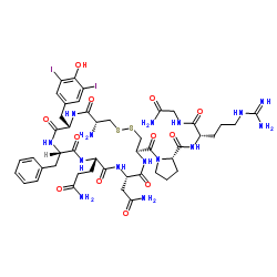 (3,5-Diiodo-Tyr2,Arg8)-Vasopressin Structure