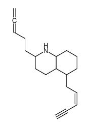 2-penta-3,4-dienyl-5-pent-2-en-4-ynyl-1,2,3,4,4a,5,6,7,8,8a-decahydroquinoline结构式