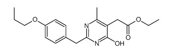 ethyl 2-[6-methyl-4-oxo-2-[(4-propoxyphenyl)methyl]-1H-pyrimidin-5-yl]acetate Structure