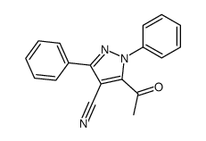 5-acetyl-1,3-diphenylpyrazole-4-carbonitrile结构式