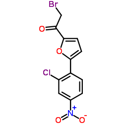 2-BROMO-1-[5-(2-CHLORO-4-NITRO-PHENYL)-FURAN-2-YL]-ETHANONE结构式