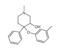 1-methyl-4-phenyl-4-m-tolyloxy-piperidin-3-ol结构式