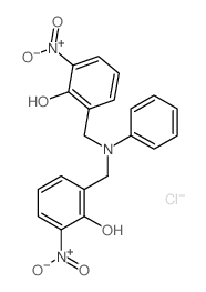 2-[[(2-hydroxy-3-nitro-phenyl)methyl-phenyl-amino]methyl]-6-nitro-phenol结构式