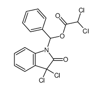 3,3-dichloro-1-(dichloroacetoxy-phenyl-methyl)-1,3-dihydro-indol-2-one Structure