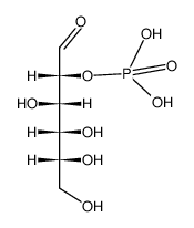 D-gluco-3,4,5,6-Tetrahydroxy-2-phosphonooxy-hexanal结构式