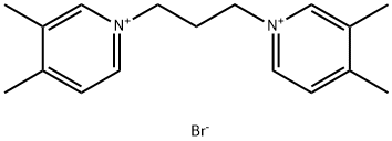 1-[3-(3,4-dimethylpyridin-1-ium-1-yl)propyl]-3,4-dimethylpyridin-1-ium dibromide structure