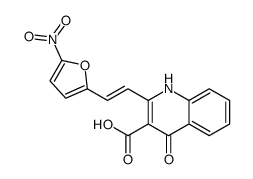 2-[2-(5-nitrofuran-2-yl)ethenyl]-4-oxo-1H-quinoline-3-carboxylic acid Structure