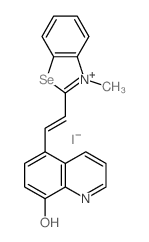 5-(2-(3-methyl-1,35-benzoselenazol-2-yl)vinyl)-8-quinolinol Structure