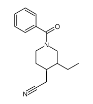 (1-benzoyl-3-ethyl-piperidin-4-yl)-acetonitrile结构式
