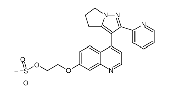 methanesulfonic acid 2-[4-(2-pyridin-2-yl-5,6-dihydro-4H-pyrrolo[1,2-b]pyrazol-3-yl)-quinolin-7-yloxy]-ethyl ester结构式