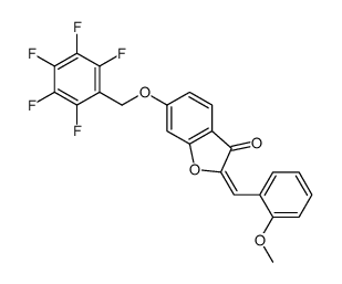 2-[(2-methoxyphenyl)methylidene]-6-[(2,3,4,5,6-pentafluorophenyl)methoxy]-1-benzofuran-3-one结构式