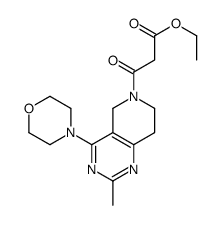 ethyl 3-(2-methyl-4-morpholin-4-yl-7,8-dihydro-5H-pyrido[4,3-d]pyrimidin-6-yl)-3-oxopropanoate结构式