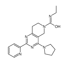 N-ethyl-2-pyridin-2-yl-4-pyrrolidin-1-yl-7,8-dihydro-5H-pyrido[4,3-d]pyrimidine-6-carboxamide结构式