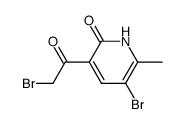 5-(2-Bromoacetyl)-3-bromo-2-methyl-6-oxo-1,6-dihydropyridine结构式