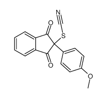 2-(4-anisyl)-2-thiocyanatoindan-1,3-dione Structure