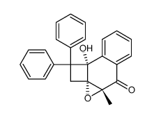 (2aR,3aR,8bS)-8b-hydroxy-3a-methyl-1,1-diphenyl-1,8b-dihydro-2H-cyclobuta[1,2]naphtho[2,3-b]oxiren-4(3aH)-one结构式