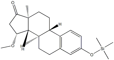 15β-Methoxy-3-[(trimethylsilyl)oxy]estra-1,3,5(10)-trien-17-one structure