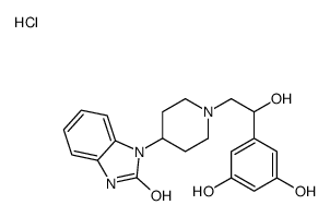 3-[1-[2-(3,5-dihydroxyphenyl)-2-hydroxyethyl]piperidin-4-yl]-1H-benzimidazol-2-one,hydrochloride Structure