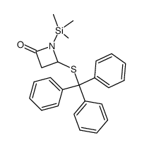 1-(Trimethylsilyl)-4-tritylthio-2-azetidinone结构式