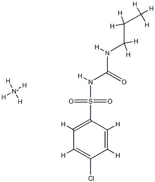 ammonium 4-chloro-N-(N-propylcarbamoyl)benzenesulphonamidate structure
