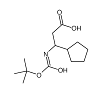 3-((TERT-BUTOXYCARBONYL)AMINO)-3-CYCLOPENTYLPROPANOIC ACID structure