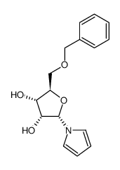 (2R,3S,4R,5S)-2-((benzyloxy)methyl)-5-(1H-pyrrol-1-yl)tetrahydrofuran-3,4-diol Structure