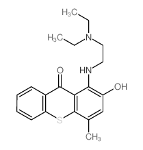 9H-Thioxanthen-9-one, 1-((2-(diethylamino)ethyl)amino)-2-hydroxy-4-methyl-结构式