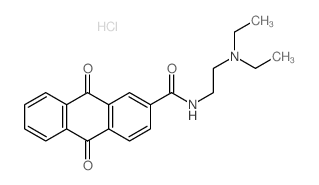 N-(2-(Diethylamino)ethyl)-9,10-dihydro-9,10-dioxo-2-anthracenecarboxamide monohydrochloride结构式