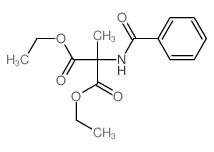 diethyl 2-benzamido-2-methyl-propanedioate结构式