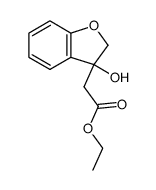 ethyl 2,3-dihydro-3-hydroxybenzo[b]furan-3-acetate结构式