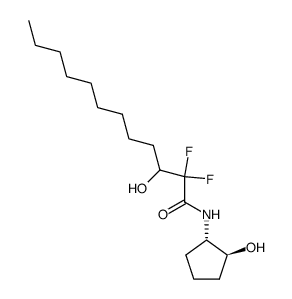 2,2-Difluoro-3-hydroxy-dodecanoic acid ((1S,2S)-2-hydroxy-cyclopentyl)-amide结构式