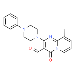 9-METHYL-4-OXO-2-(4-PHENYL-PIPERAZIN-1-YL)-4H-PYRIDO[1,2-A]PYRIMIDINE-3-CARBALDEHYDE结构式