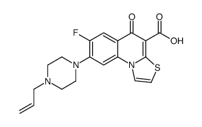 5H-Thiazolo(3,2-a)quinoline-4-carboxylic acid, 7-fluoro-5-oxo-8-(4-(2- propenyl)-1-piperazinyl)- Structure