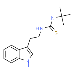 ((TERT-BUTYL)AMINO)((2-INDOL-3-YLETHYL)AMINO)METHANE-1-THIONE结构式