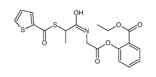 Glycine, N-(1-oxo-2-((2-thienylcarbonyl)thio)propyl)-, 2-(ethoxycarbon yl)phenyl ester structure