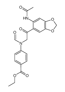 ethyl 4-(N-(2-(6-acetamidobenzo[d][1,3]dioxol-5-yl)-2-oxoethyl)formamido)benzoate Structure