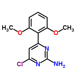 4-Chloro-6-(2,6-dimethoxyphenyl)-2-pyrimidinamine结构式