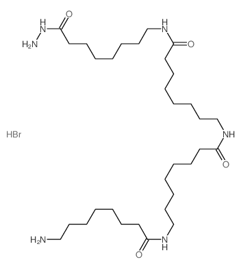Octanoic acid,8-[[8-[[8-[(8-amino-1-oxooctyl)amino]-1-oxooctyl]amino]-1-oxooctyl]amino]-,hydrazide, hydrobromide (1:2) Structure