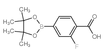 2-FLUORO-4-(4,4,5,5-TETRAMETHYL-1,3,2-DIOXABOROLAN-2-YL)BENZOIC ACID Structure