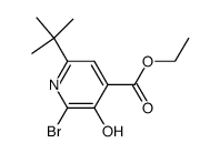 2-bromo-6-tert-butyl-3-hydroxy-isonicotinic acid ethyl ester结构式