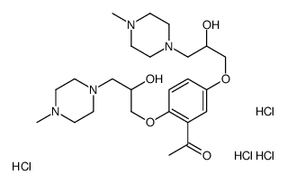 1-[2,5-bis[2-hydroxy-3-(4-methylpiperazin-1-yl)propoxy]phenyl]ethanone,tetrahydrochloride Structure