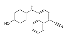 4-[(4-hydroxycyclohexyl)amino]naphthalene-1-carbonitrile结构式